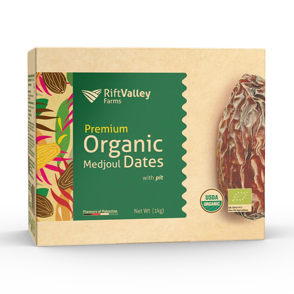 Bio Medjool Premium Datteln aus Palästina 5KG - Jumbo Large Rift Valley Farms - Ernte 25/26 Datteln Rift Valley Farms